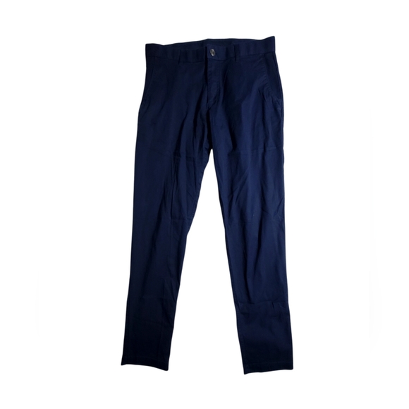 Fabletics Pants Mens 32x34 Blue Navy The High Side Chino Slim Fit Office Chic - Picture 1 of 9